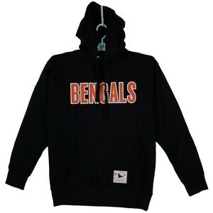 Cincinnati Bengals Mitchell & Ness NFL M Medium Hoodie Retro Team Logo Black NWT